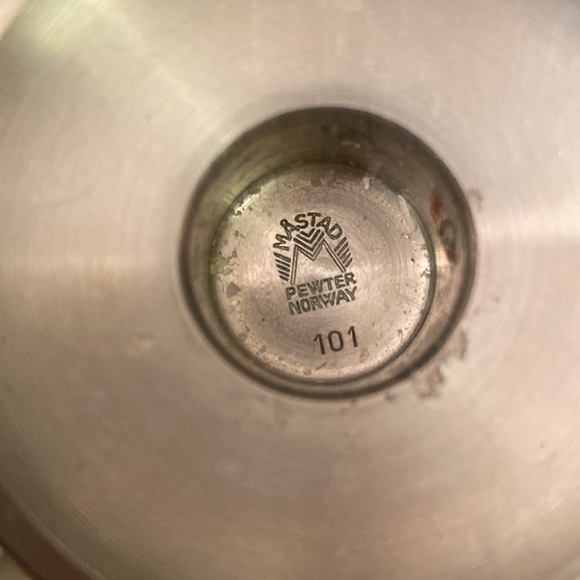 Vintage MASTAD NORWAY PEWTER CANDLE HOLDERS Mid Century Modern 101 - Picture 2 of 4